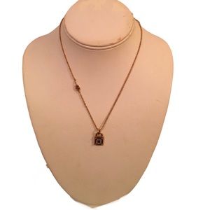 NIB Juicy Couture Gold Pavé Lock Necklace